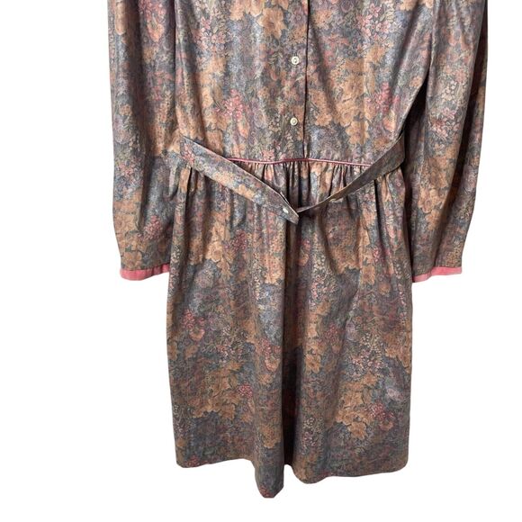 Tess Originals Vintage Prairie Dress Floral Puff Sleeve Peter Pan Collar Size 14 - Picture 8 of 12